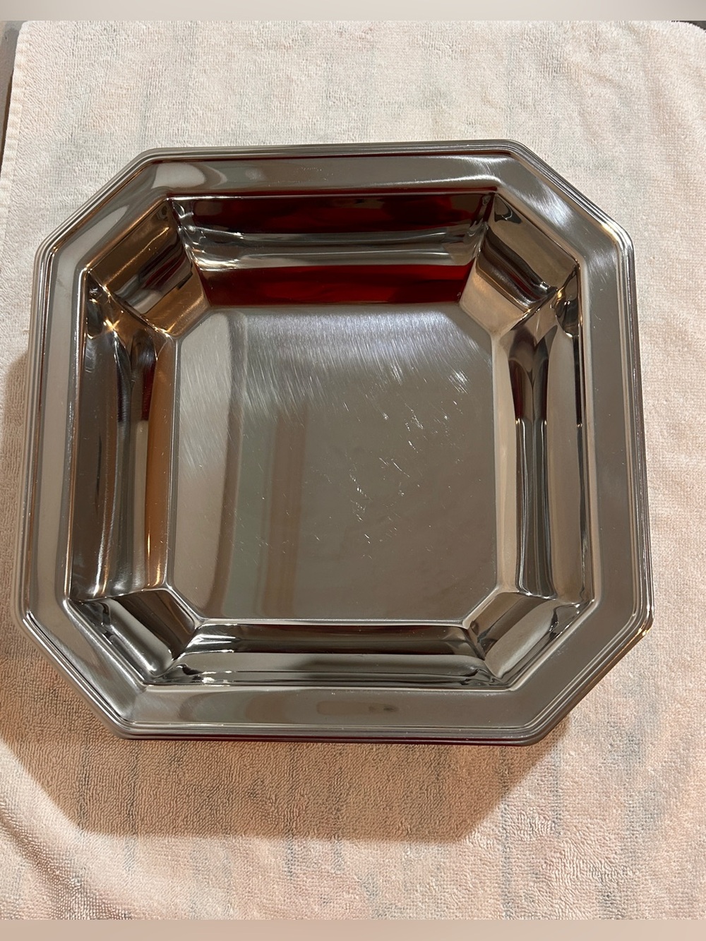 Vtg Sheffield Italy” 18/10 Stainless Steel Octagonal Serving Bowl Dish 10.5